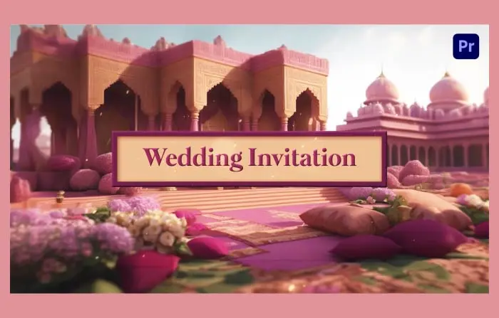 Stunning Bride and Groom 3D Character Wedding Invitation Slideshow